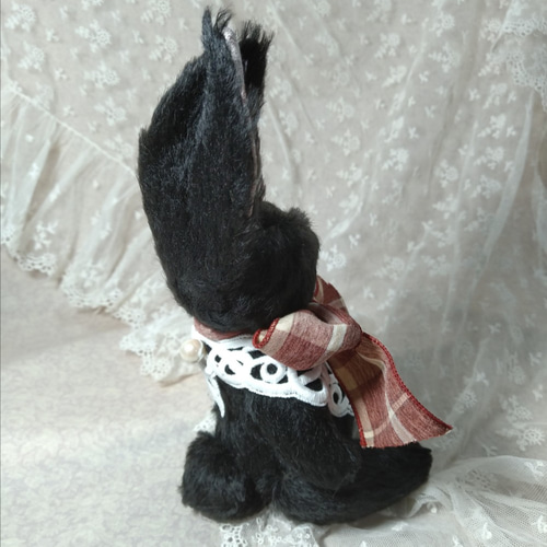 アーティストベア　作家　黒うさぎさん 黒うさぎ ぬいぐるみ yumikon 通販 8412860｜Creema(クリーマ)