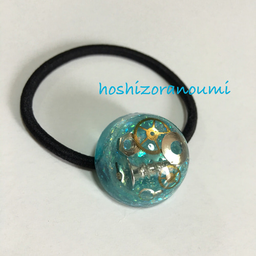 h レジン ヘアゴム ハンドメイド 半球 2.2㎝