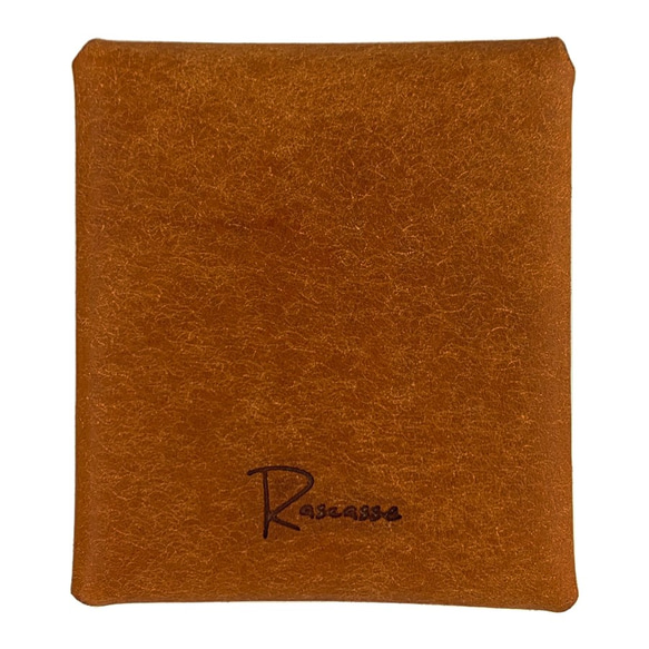 【動画有り】一枚革で織りなすコンパクト財布【Rascasse-ラスカス】【コニャック】アーバンウォレット 2枚目の画像