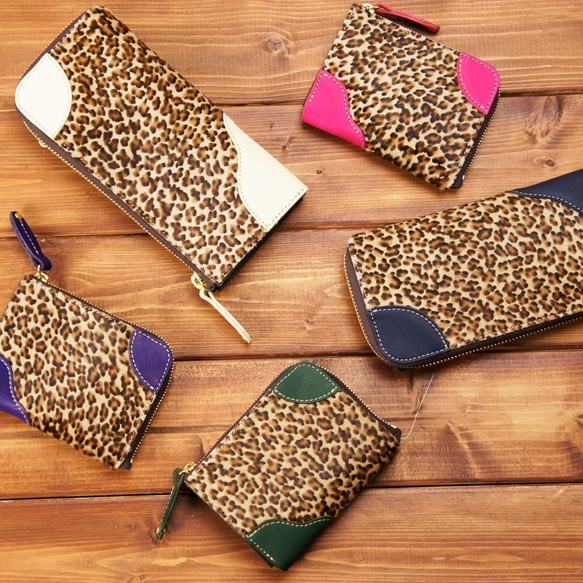 【 Calfar / カーファー 】 エルジップウォレット　(ピンク/レオパード) C1357171063(10368円)