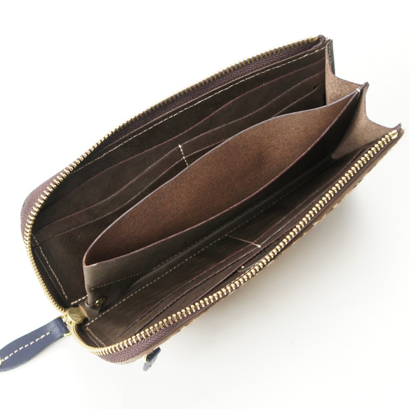 【 Calfar / カーファー 】 エルジップウォレット　(ピンク/レオパード) C1357171063(10368円)