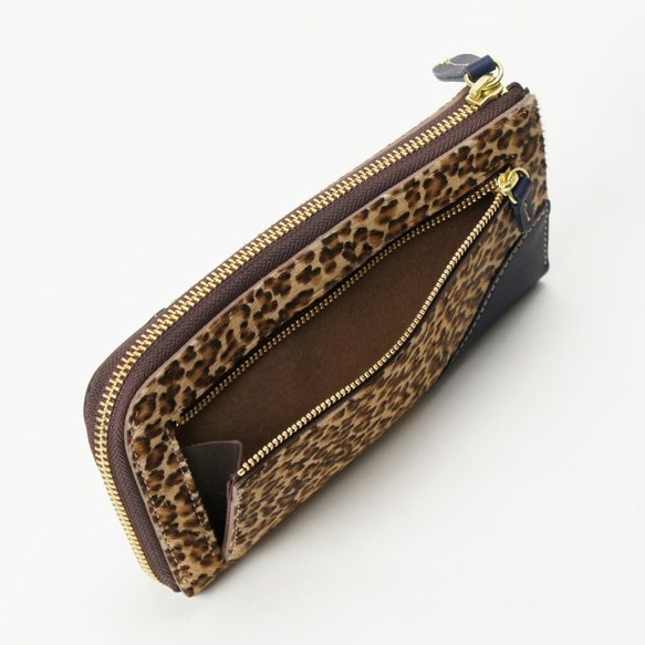 【 Calfar / カーファー 】 エルジップウォレット　(ピンク/レオパード) C1357171063(10368円)