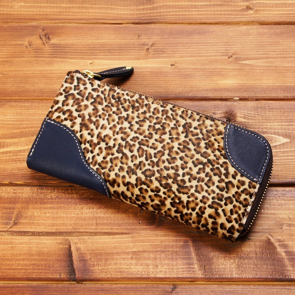 【 Calfar / カーファー 】 エルジップウォレット　(ピンク/レオパード) C1357171063(10368円)