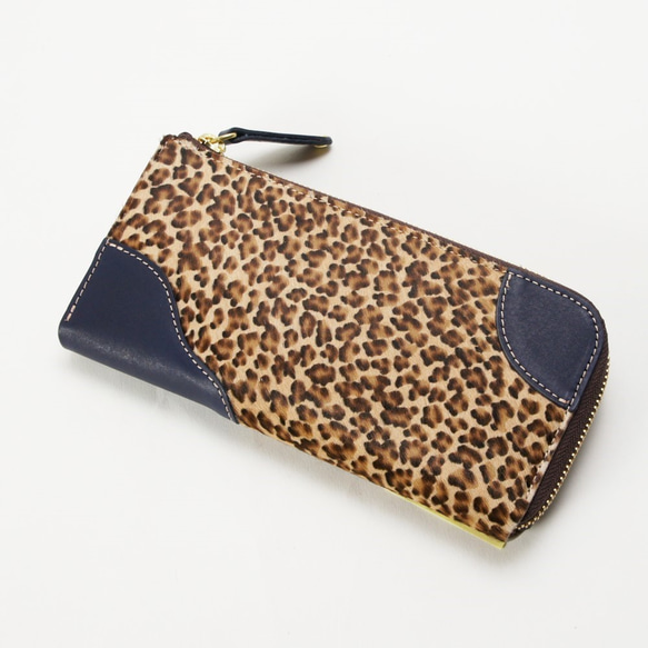 【 Calfar / カーファー 】 エルジップウォレット　(ピンク/レオパード) C1357171063(10368円)