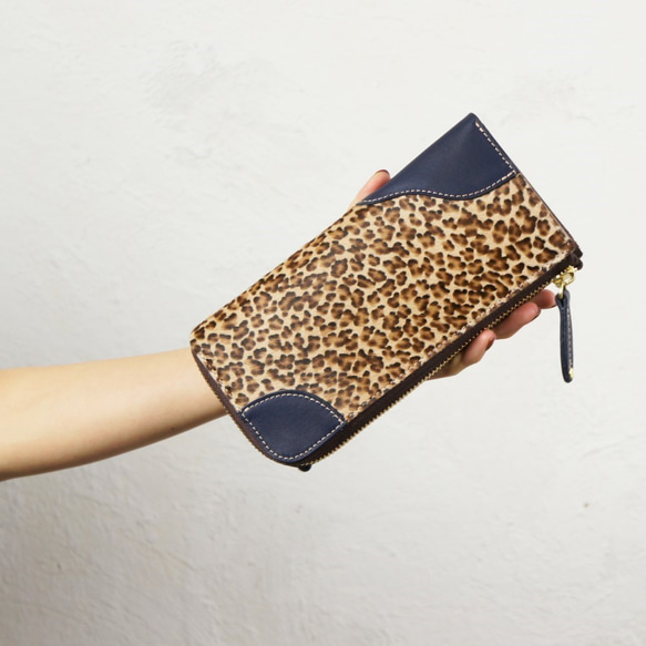 【 Calfar / カーファー 】 エルジップウォレット　(ピンク/レオパード) C1357171063(10368円)