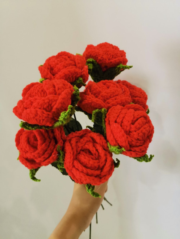 あみぐるみ美しい赤い薔薇 あみぐるみ さゆり手作り 通販 8302665