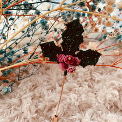 モチノキ花のブローチ 3枚目の画像