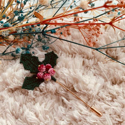 モチノキ花のブローチ 4枚目の画像