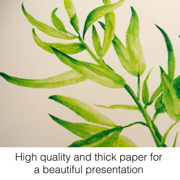 2022年の植物の壁掛けカレンダー・水彩画のシンプルな緑の植物のカレンダー cc04 5枚目の画像