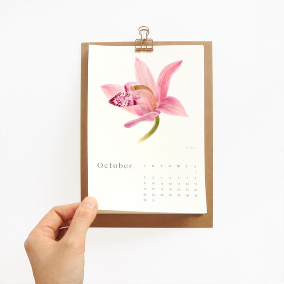 花の舞 2022水彩花朵年曆掛曆桌曆 客制祝福語logo 聖誕禮物 s9 第2張的照片