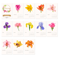 花の舞 2022水彩花朵年曆掛曆桌曆 客制祝福語logo 聖誕禮物 s13 第3張的照片