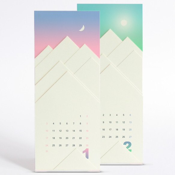 2022 年曆桌曆 消失的雪山 Minimalist簡約紙藝日曆 聖誕交換禮物 第1張的照片