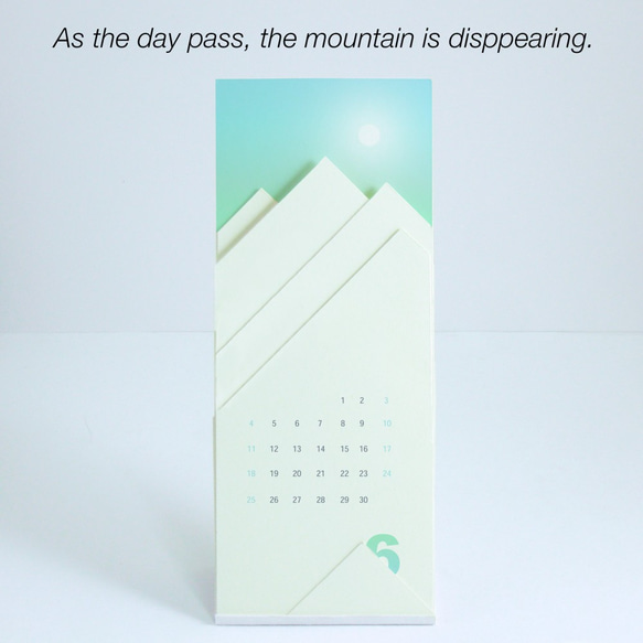 2022 年曆桌曆 消失的雪山 Minimalist簡約紙藝日曆 聖誕交換禮物 第4張的照片