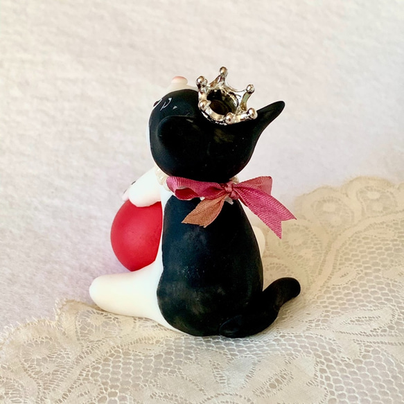 ジュエリー✨だるまねこ『 黒ハチワレ猫 A 』 5枚目の画像