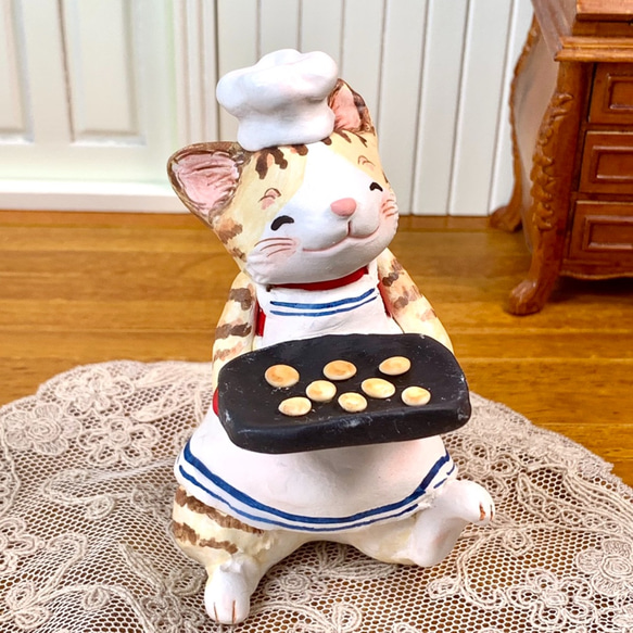 ドールハウス  ねこ『 mimi doll 』cooking  E 1枚目の画像