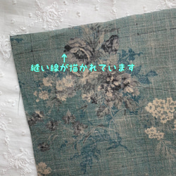 『 yuwa生地  手作りキットマスク 麻布 花柄 E 』 3枚目の画像
