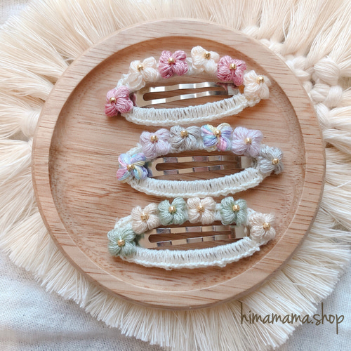 再販》 お花畑 パッチンピン ハンドメイド 雑貨・その他 himamama 通販