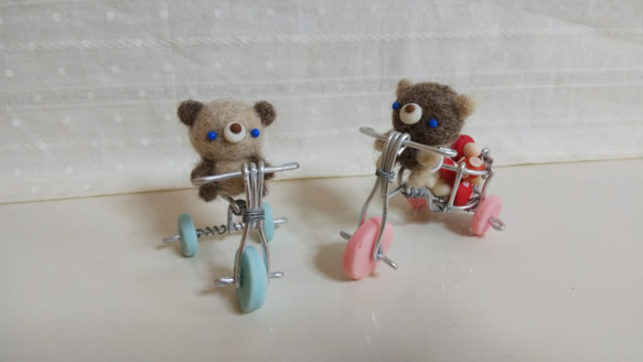 クマさんと三輪車 その他置物 mian 通販 8278070｜Creema(クリーマ 
