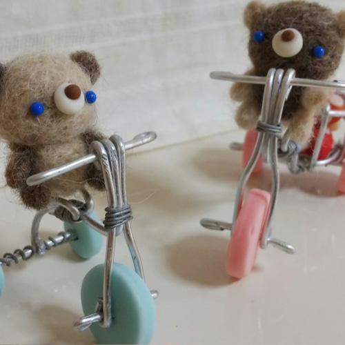クマさんと三輪車 その他置物 mian 通販 8278070｜Creema(クリーマ 