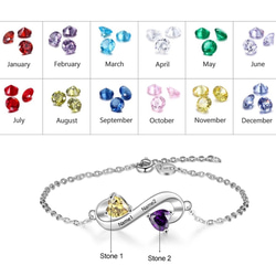 オーダーメイド 名入れ 誕生石 ハート フォーエバー