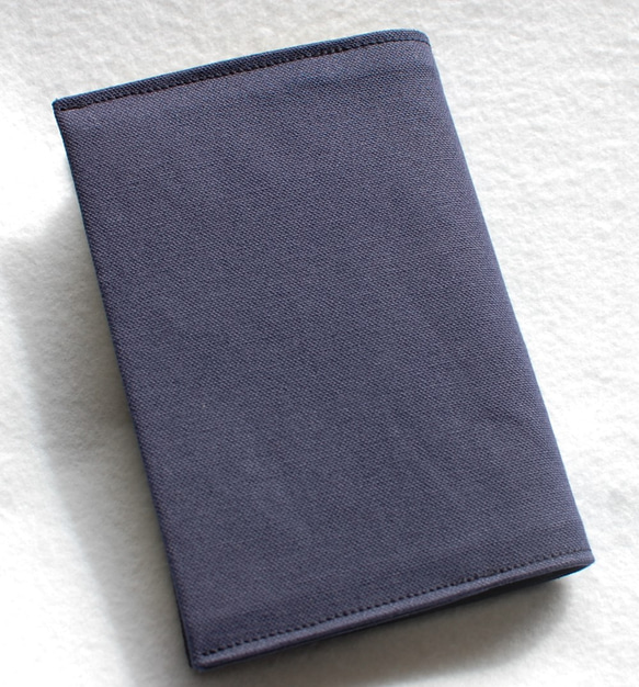 帆布製 手帳カバー（ほぼ日オリジナルサイズ：A6）：ネイビー 2枚目の画像