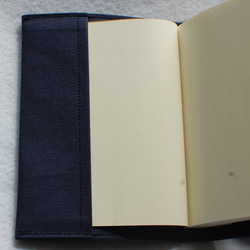 帆布製 手帳カバー（ほぼ日オリジナルサイズ：A6）：ネイビー 3枚目の画像