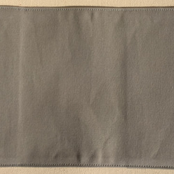 「msk様 オーダー品：帆布製 手帳カバー（ES DIARY(枻出版)のB6変サイズ）：ライトグレー 2枚目の画像