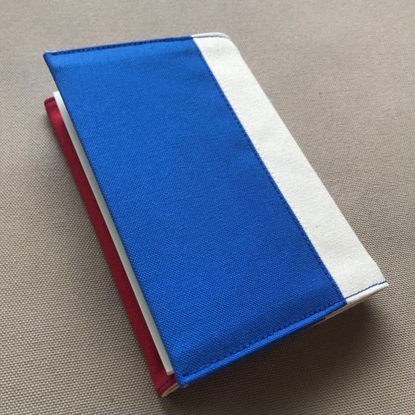 ブックカバー 帆布製 国旗柄（文庫本サイズ：フランス） 3枚目の画像