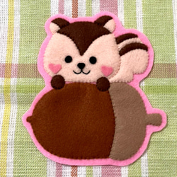 プックリハリネズミ フェルト名札 ワッペン その他入園グッズ
