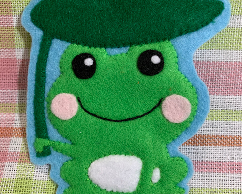 ♡可愛いかえるのフェルトワッペン・名札♡ その他入園グッズ