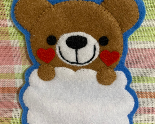 くまさんとマグカップ　フェルト名札　ワッペン くまさんとマグカップ フェルト名札 ワッペン - メルカリ