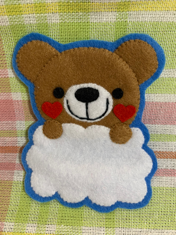 ♡可愛いくまさんのフェルトワッペン・名札 その他入園グッズ pikataka