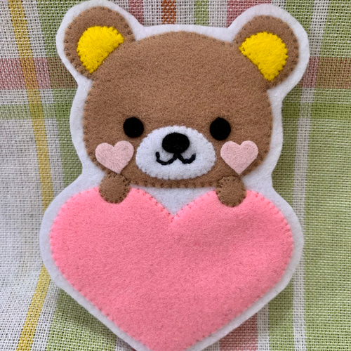♡くまさんのフェルトワッペン・名札♡ ワッペン・アップリケ