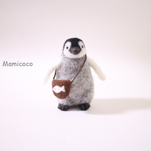 羊毛フェルトペンギンちゃんとひまわり