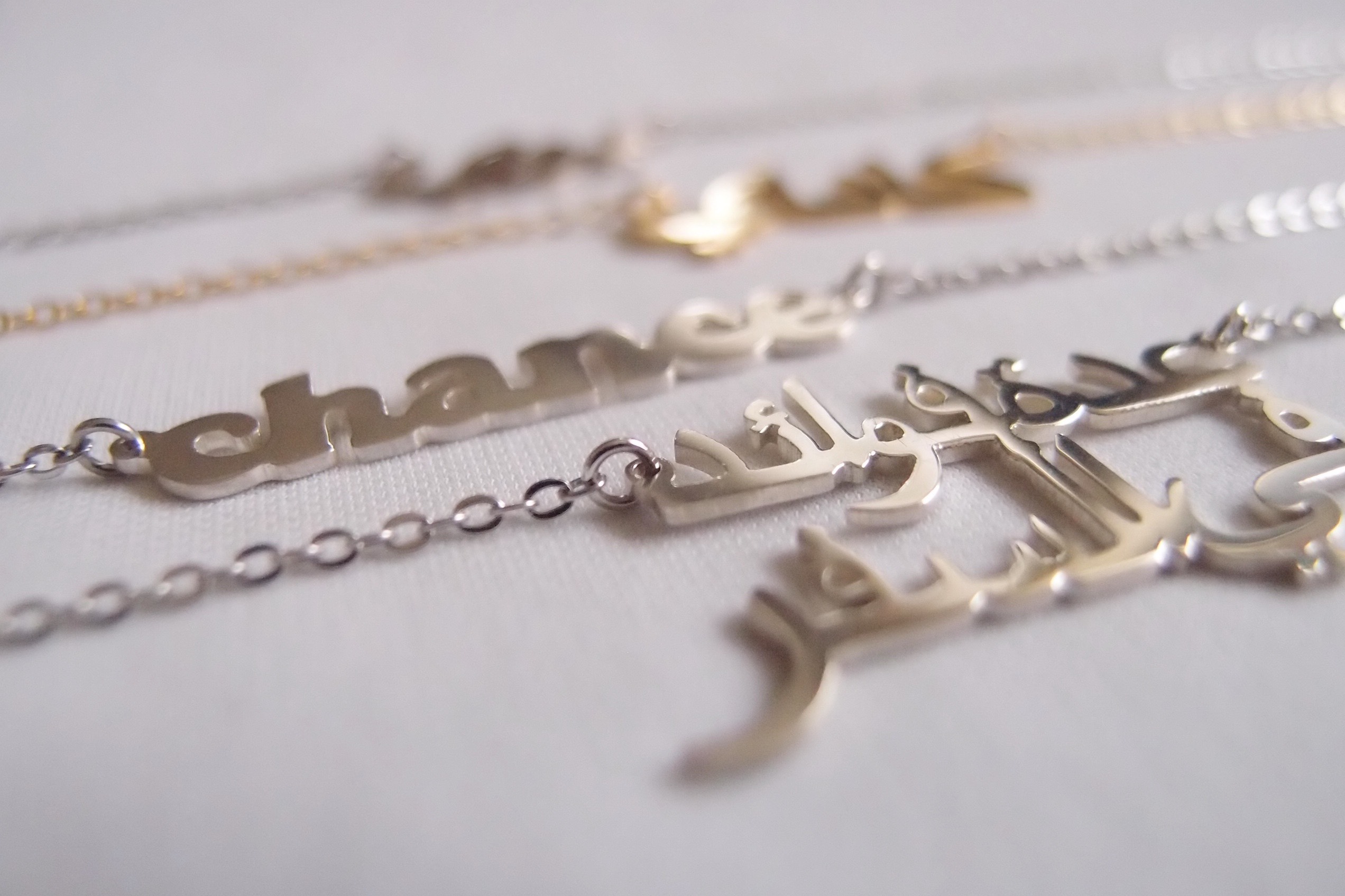 silver925 18k アラビックネックレス アラビア語ネックレス 名前ネックレス ネームネックレス アラビア文字