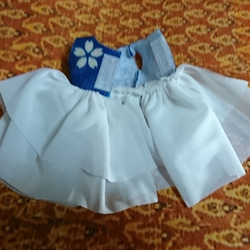 リカちゃん 服 着せやすい ワンピース 青 2枚目の画像