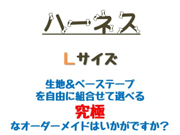 オーダー・ハーネス・Ｌサイズ：犬服 ozy 1枚目の画像