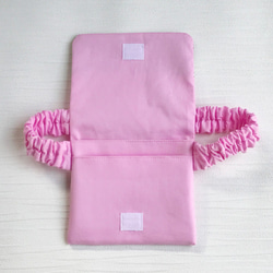 【ウエストゴム】ちょうちょと花柄のベルト付き移動ポケット（ピンク）女の子 3枚目の画像