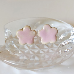 《送料無料》陶の小さなピアス【cuteなアイシングクッキー(ピンク)】 2枚目の画像