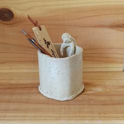 作家　陶器　置物　天使　ペン立て　アンティーク調　ブロカント　ヴィンテージ VINTAGE 70s ヴィンテージ*ヤマハ陶芸*フィギュリン スタンドライト