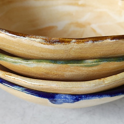 《4点セット》陶の浅鉢 ～ミルクティに一味プラス～ 3枚目の画像