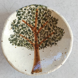 《冬の新作》陶のほっこり小皿【モコモコの樹】 4枚目の画像