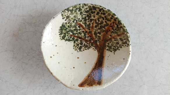 《冬の新作》陶のほっこり小皿【モコモコの樹】 6枚目の画像