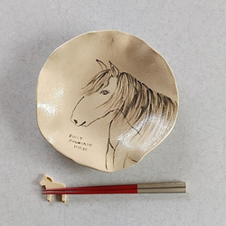 《sold out！》陶のパスタ・カレー皿【馬：ROCKY MOUNTAIN HORSE】 2枚目の画像