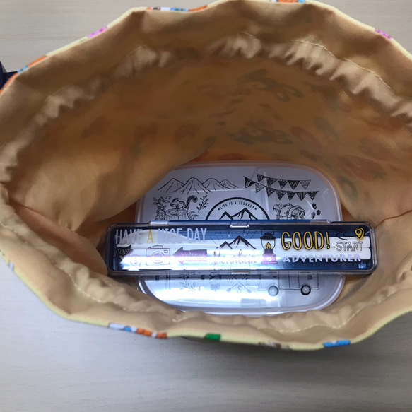 入園入学準備に！大きめお弁当袋とコップ袋のランチセット 3枚目の画像