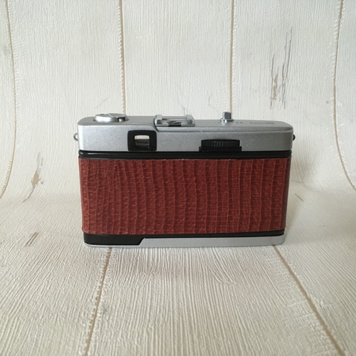 完動品】レトロなフィルムカメラ オリンパス TRIP35 赤茶色の