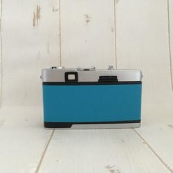 【完動品】レトロなフィルムカメラ　オリンパスTRIP35 　ブルーの本革 5枚目の画像