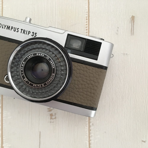 整備済・保証付】オリンパス TRIP35 フィルムカメラ｜樺茶色レザー