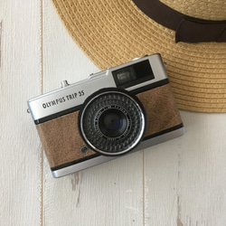 完動品】レトロなフィルムカメラ オリンパスTRIP35 ベージュの