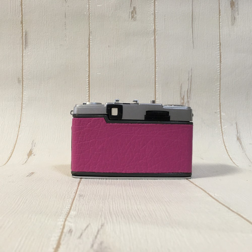 【動作確認・清掃済み＊試写あり】OLYMPUS PEN-EE2 ピンク本革 フィルムテスト済み】レトロなフィルムカメラ オリンパス PEN EE